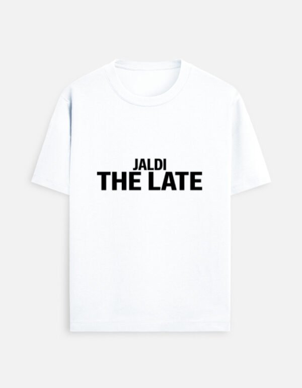 img_0b1f622bbe6aab.jpg Unisex Standard Crew T-Shirt | JALDI THE LATE